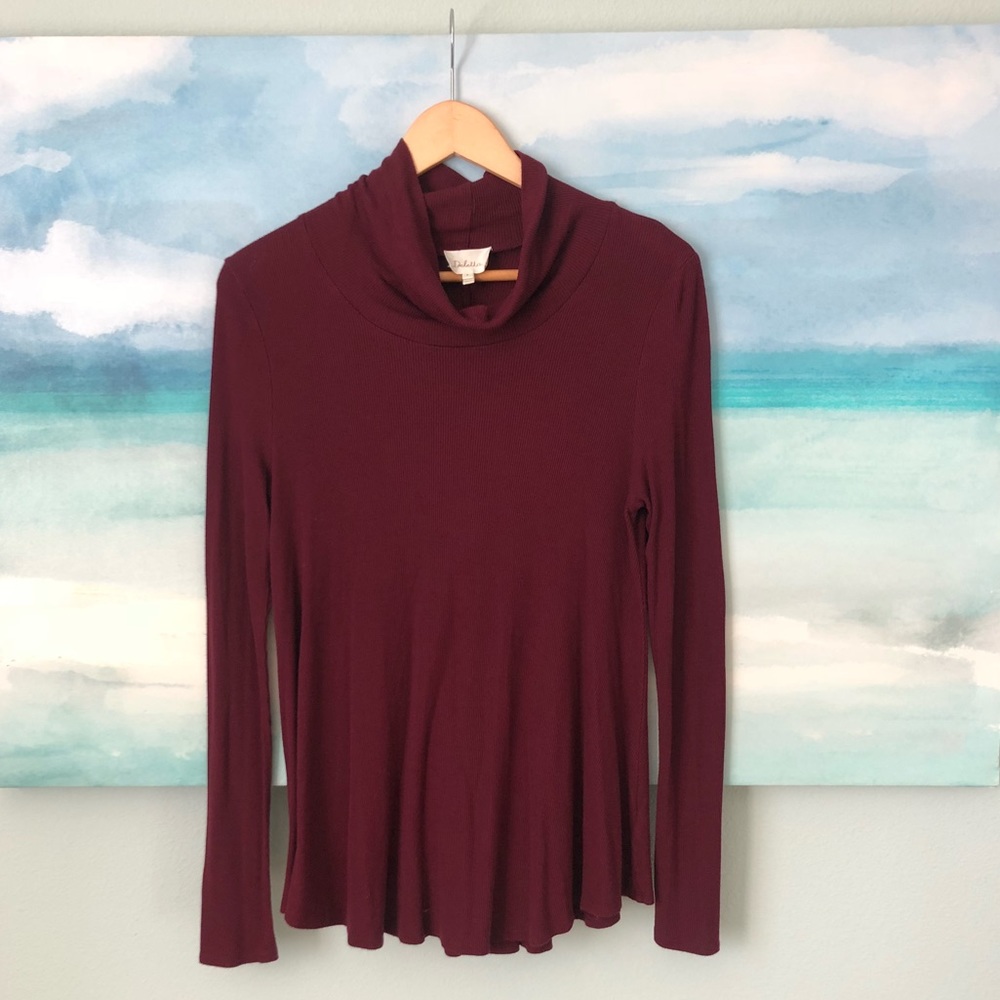 Anthropologie Deletta Cara Ribbed Turtleneck Tunic - Picture 2 of 5
